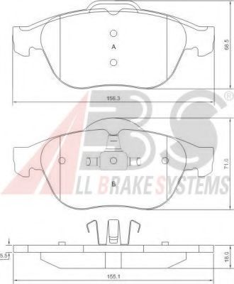 Тормозные колодки A.B.S. 37218