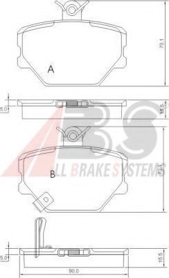 Тормозные колодки A.B.S. 37220