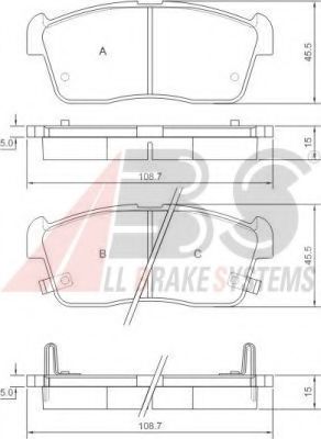 Тормозные колодки A.B.S. 37222