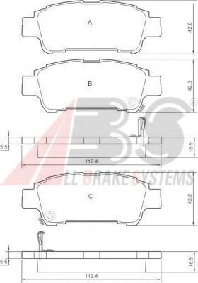 Тормозные колодки A.B.S. 37228