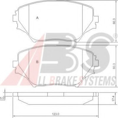 Тормозные колодки A.B.S. 37230