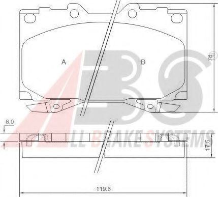 Тормозные колодки A.B.S. 37231
