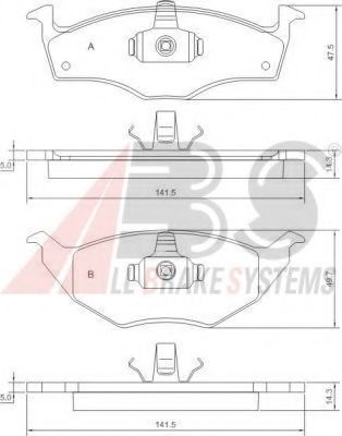 Тормозные колодки A.B.S. 37238