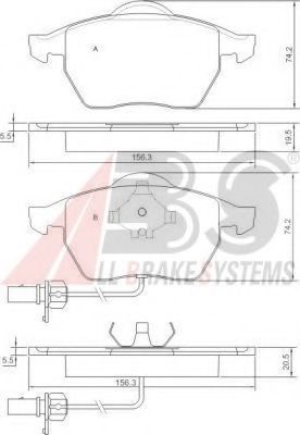 Тормозные колодки A.B.S. 37239