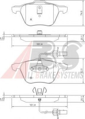 Тормозные колодки A.B.S. 37240