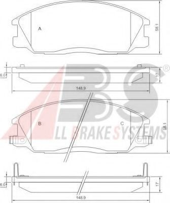 Тормозные колодки A.B.S. 37242