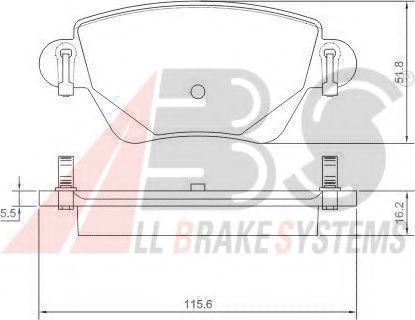 Тормозные колодки A.B.S. 37254