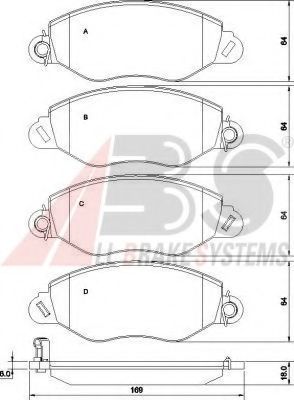 Тормозные колодки A.B.S. 37256
