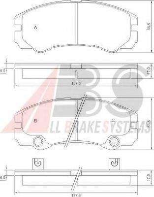 Тормозные колодки A.B.S. 37257