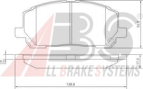 Тормозные колодки A.B.S. 37260