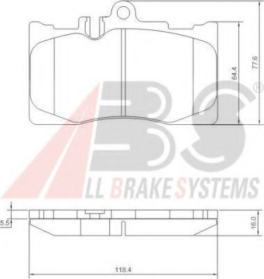 Тормозные колодки A.B.S. 37261