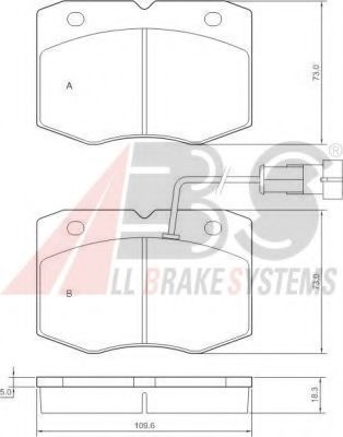 Тормозные колодки A.B.S. 37265