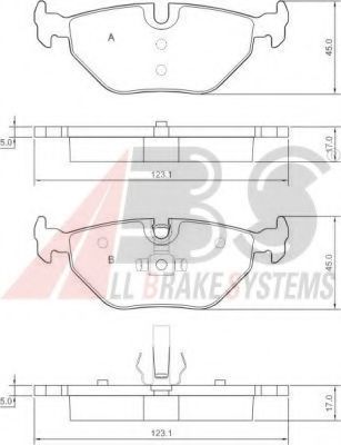 Тормозные колодки A.B.S. 37267