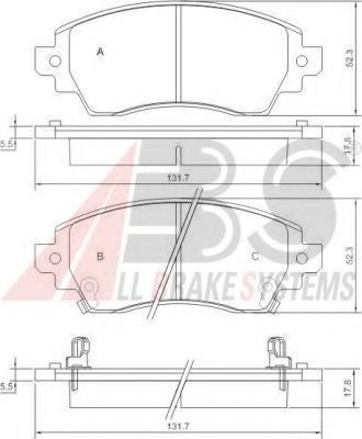 Тормозные колодки A.B.S. 37269