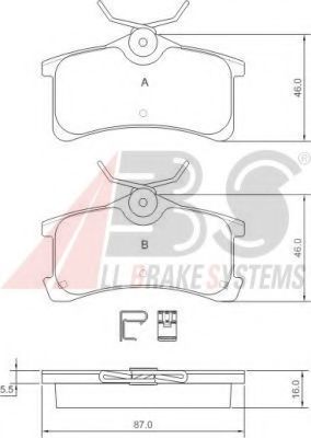 Тормозные колодки A.B.S. 37270