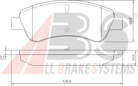 Тормозные колодки A.B.S. 37272