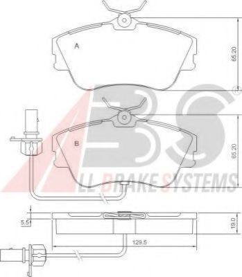 Тормозные колодки A.B.S. 37274