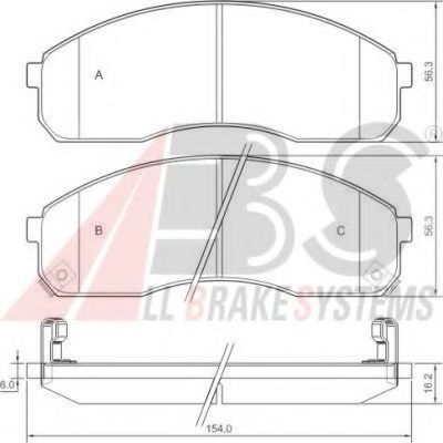 Тормозные колодки A.B.S. 37275