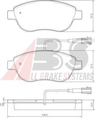 Тормозные колодки A.B.S. 37282