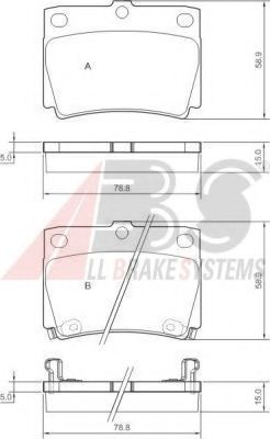 Тормозные колодки A.B.S. 37284