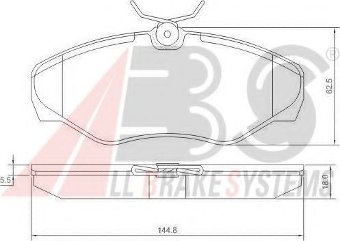 Тормозные колодки A.B.S. 37287