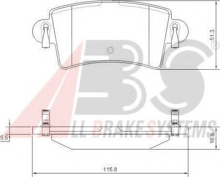 Тормозные колодки A.B.S. 37289