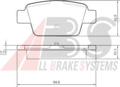 Тормозные колодки A.B.S. 37291