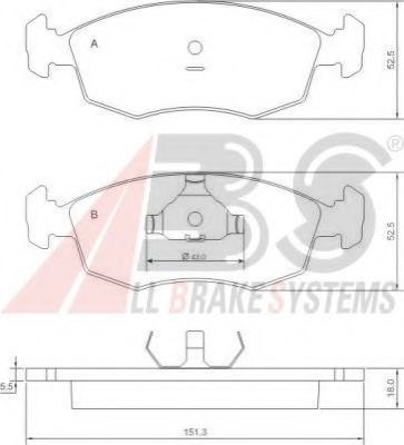 Тормозные колодки A.B.S. 37292