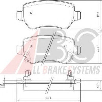 Тормозные колодки A.B.S. 37296