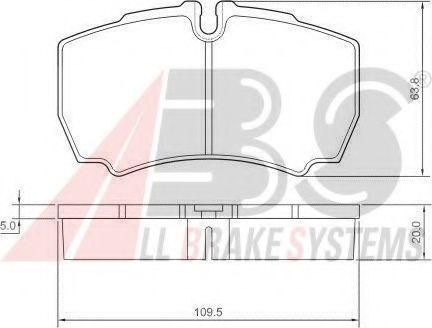 Тормозные колодки A.B.S. 37298