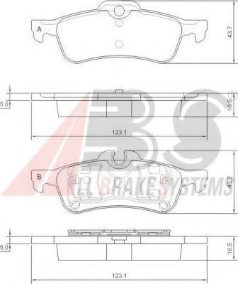 Тормозные колодки A.B.S. 37305
