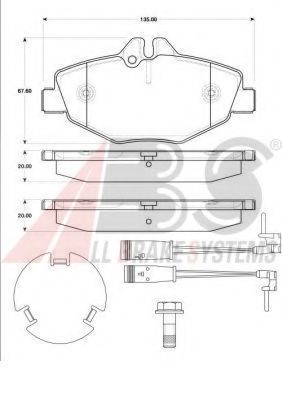 Тормозные колодки A.B.S. 37306