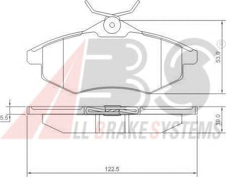 Тормозные колодки A.B.S. 37307