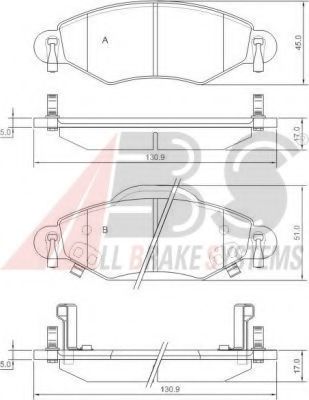 Тормозные колодки A.B.S. 37309