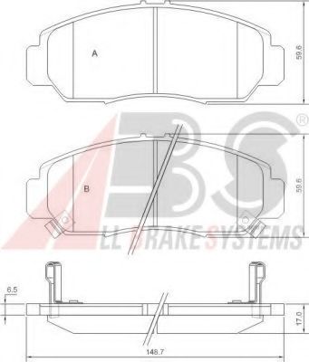 Тормозные колодки A.B.S. 37312