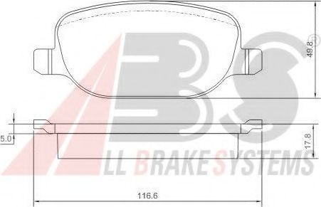 Тормозные колодки A.B.S. 37317