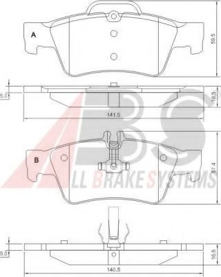 Тормозные колодки A.B.S. 37319