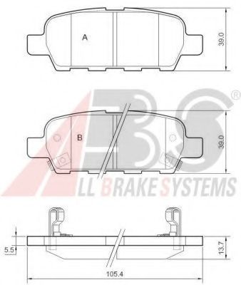 Тормозные колодки A.B.S. 37321
