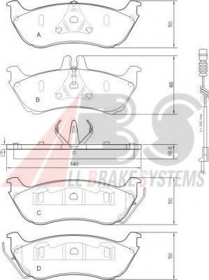 Тормозные колодки A.B.S. 37322