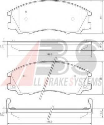 Тормозные колодки A.B.S. 37323