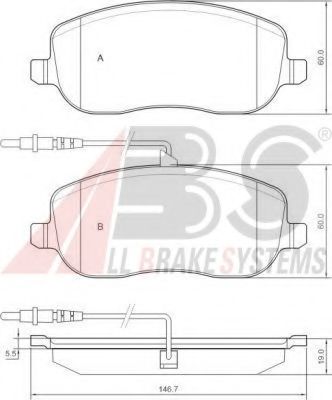 Тормозные колодки A.B.S. 37329
