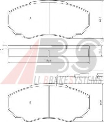 Тормозные колодки A.B.S. 37331