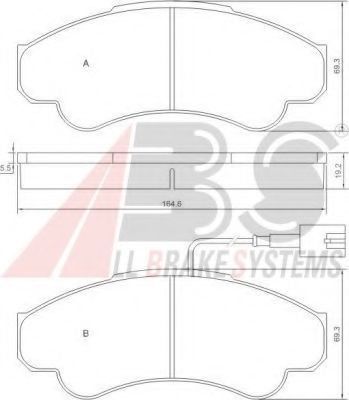 Тормозные колодки A.B.S. 37332