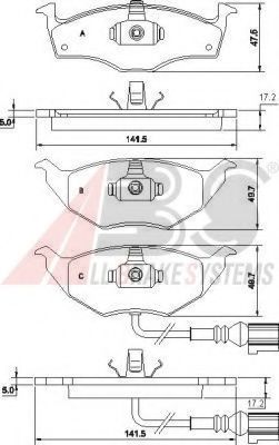 Тормозные колодки A.B.S. 37337
