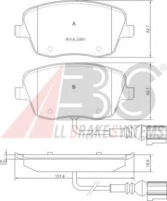 Тормозные колодки A.B.S. 37338