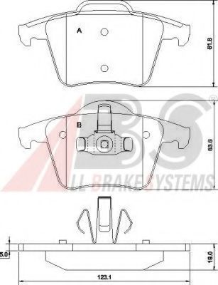 Тормозные колодки A.B.S. 37343