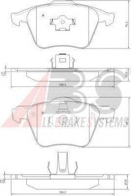 Тормозные колодки A.B.S. 37344