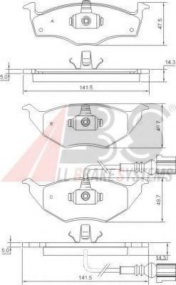 Тормозные колодки A.B.S. 37345