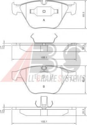 Тормозные колодки A.B.S. 37346