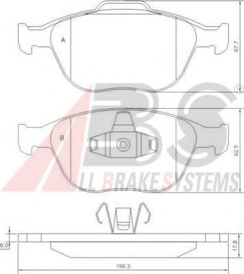 Тормозные колодки A.B.S. 37349